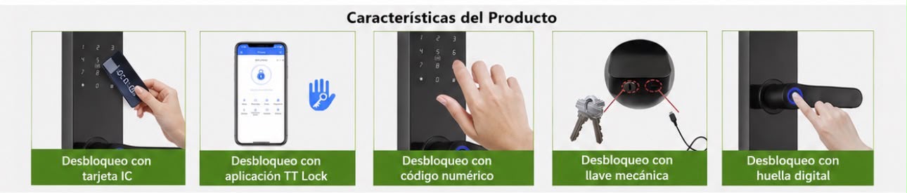 CERRADURA CHAPA INTELIGENTE 5 MODOS